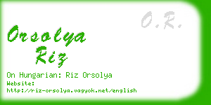 orsolya riz business card